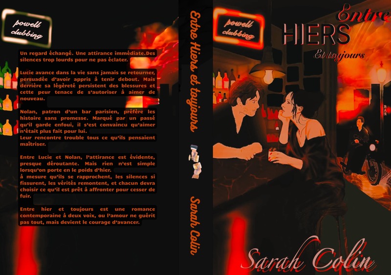 Entre hiers et toujours, Sarah Colin, couverture complète